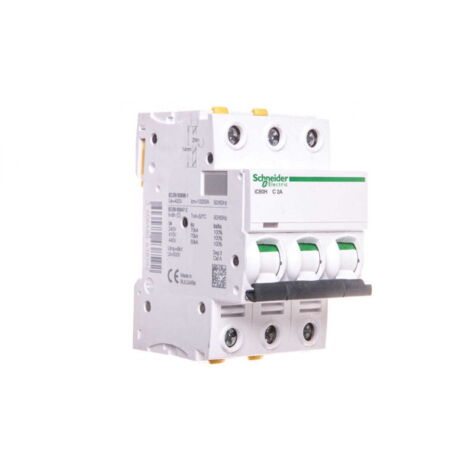 Interruttore automatico 3P C 2A 10kA CA iC60H-C2-3 A9F07302