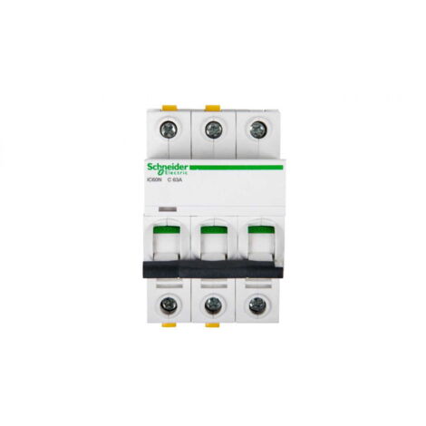 Interruttore automatico 3P C 63A 6kA AC iC60N-C63-3 A9F04363