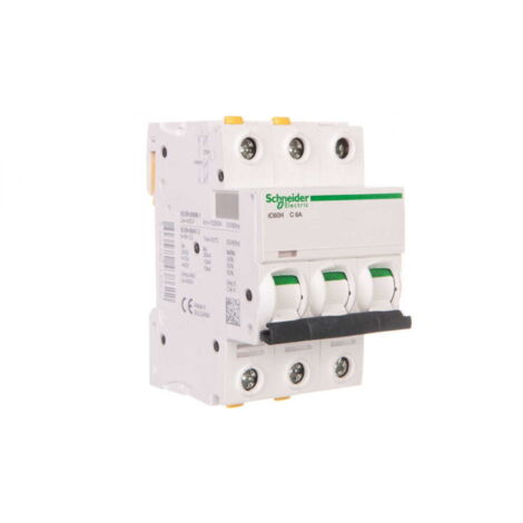 Interruttore automatico 3P C 6A 10kA CA iC60H-C6-3 A9F07306