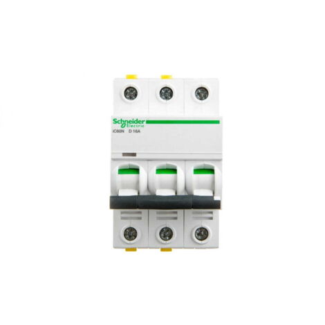 Interruttore automatico 3P D 16A 6kA AC iC60N-D16-3 A9F05316