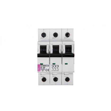 Interruttore automatico 3P D 25A 10kA AC ETIMAT10 002155718