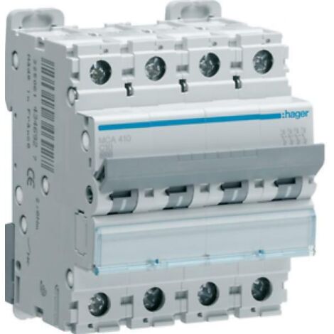 Interruttore Automatico 4P 40A 6 Ka C 4M ( Hager Cod. Mca440 )