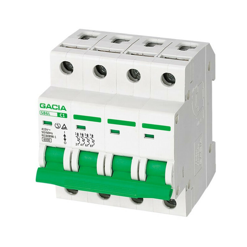 Interruttore Automatico Magnetotermico ABB S204 C63 6KA 4P - Per Quadri Elettrici