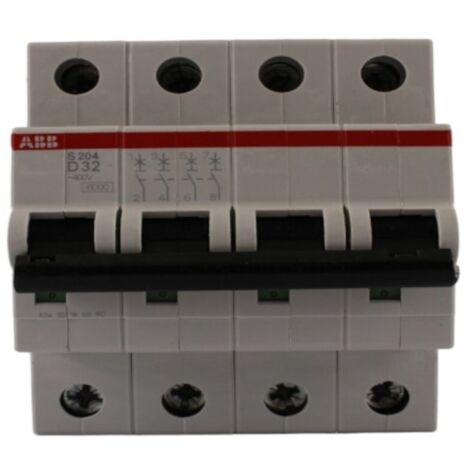 INTERRUTTORE AUTOMATICO 6KA 4P - ABB S204/D32