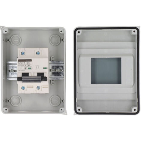 Interruttore automatico CC miniaturizzato SJLERST 2P 125A IP65 impermeabile, sezionatore per sistema solare fotovoltaico da 1000V