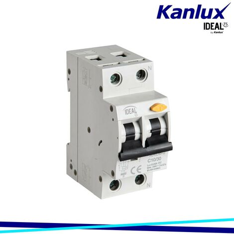 Interruttore automatico con dispositivo di sovracorrente KRO6 2P C10 30mA AC Ideale