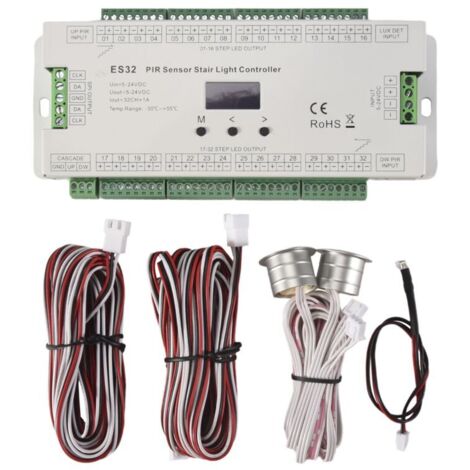 Interruttore automatico con sensore di movimento a infrarossi PIR ES32 da 32 canali per illuminazione scale monocolore