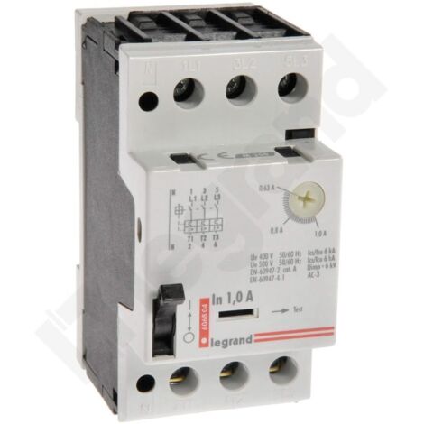 Interruttore automatico con sganciatore termico ed elettromagnetico con conduttore neutro N M250 (0,63A -1A)