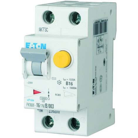 Interruttore automatico di sovracorrente con modulo differenziale 1+N poli PKNM-16/1N/B/003-MW