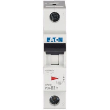 Interruttore automatico di sovracorrente Eaton B 2A monopolare PL6-B2/1 286516