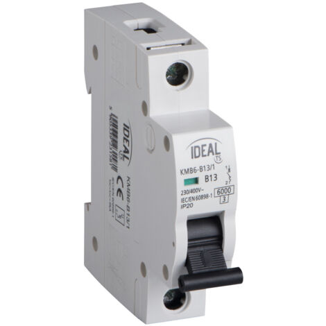 Interruttore automatico di sovracorrente ideale KMB6 1P B13