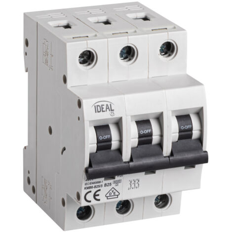 Interruttore automatico di sovracorrente ideale KMB6 3P B25
