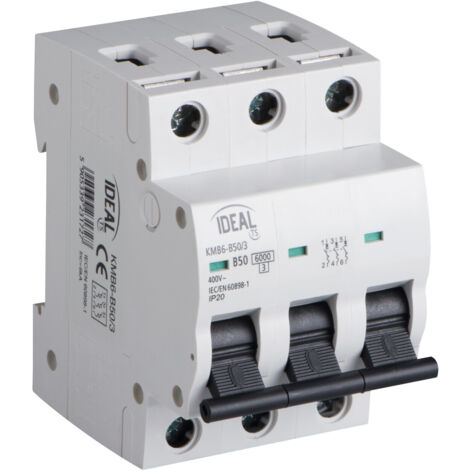 Interruttore automatico di sovracorrente ideale KMB6 3P B50