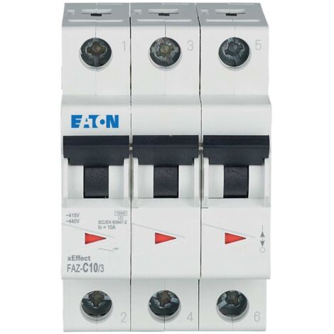 Interruttore automatico di sovracorrente serie 15kA 3 poli FAZ-C10/3