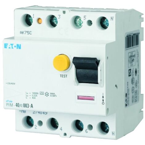 Interruttore automatico differenziale a 4 poli PFIM-80/4/01-MW