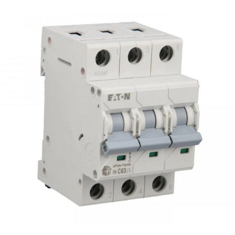 Interruttore automatico Eaton C 63A tripolare HN-C63/3 194897