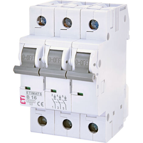 Interruttore automatico ETIMAT 6 3p B16