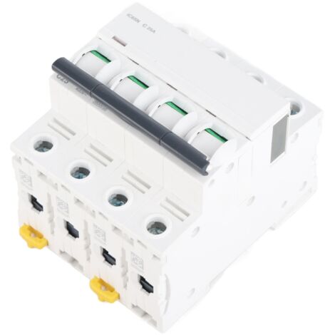 Interruttore automatico in miniatura PA66, custodia ignifuga, interruttore automatico 4P per edifici commerciali, CA 400 V 25 A