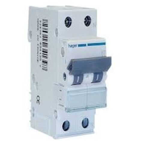 Interruttore automatico magnetotermico 1 polo+n 25 a 4.5 ka curva c 2 m. din hager myn525