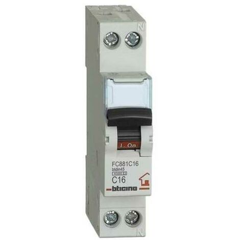 Interruttore automatico magnetotermico 1P+N 16A 4,5KA BTicino FC881C16 BTicino
