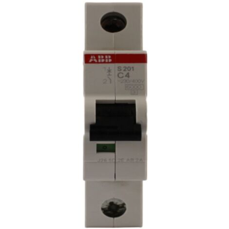 Interruttore automatico miniatura abb tipo C 4 ampere grigio