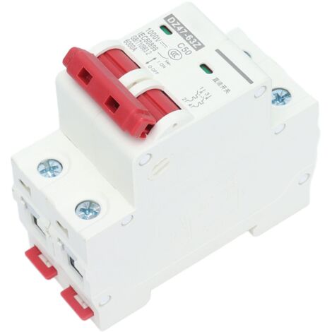 Interruttore automatico miniaturizzato CC 2P Isolatore per sistema solare fotovoltaico Montaggio su guida DIN 1000 V 50 A DZ47‑63Z C50
