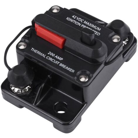 Interruttore automatico portafusibile impermeabile DC12V-24V 50A-300A con ripristino manuale, protezione da sovraccarico, sovratensione e sovracorrente per autoradio, audio e video, versione aggiornat