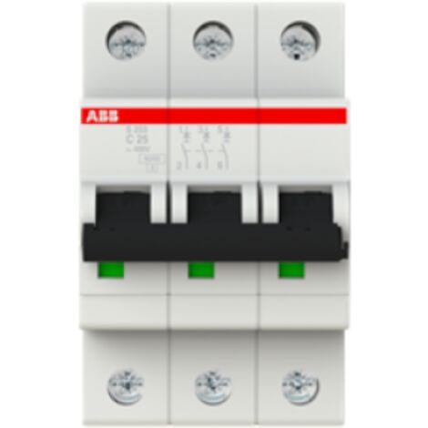 Interruttore automatico s203 c25 6ka 3p abb s468206
