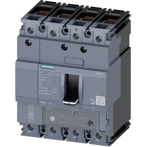 Interruttore automatico scatolato 4 poli 100A 25kA Siemens 3VA11103FF460AA0