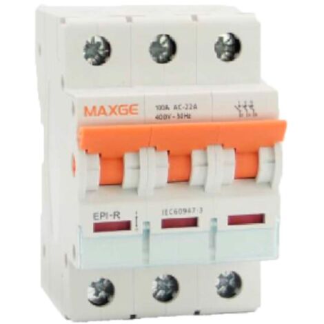 Interruttore automatico su guida DIN 3P 16-125A MAXGE Alpha+ 16 A