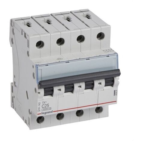 Interruttore automatico TX3 6kA-C 4P 25A