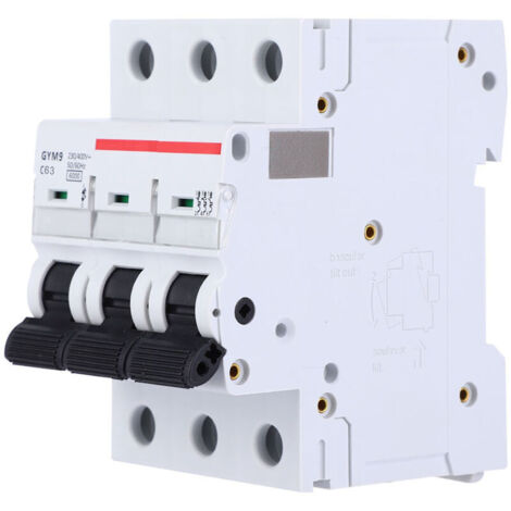 Interruttore automatico UlisemGYM9-C65 3P 230/400VAC 50/60Hz IP20 Protezione dalle perdite Interruttore automatico elettrico