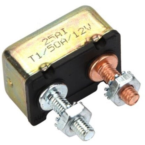 Interruttore automatico universale 12/24V con ripristino automatico per applicazioni marine (50A) con coperchio in metallo