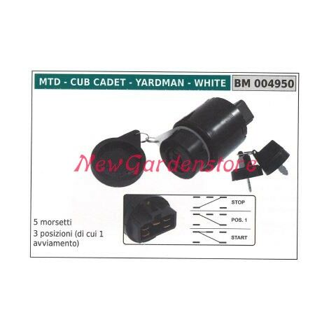 Interruttore avviamento MTD 5 morsetti 3 posizioni 004950