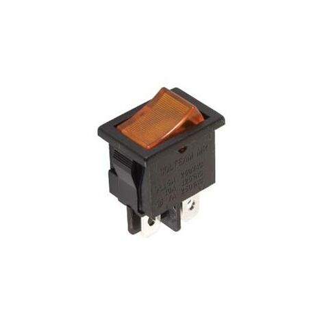 Interruttore doppio basculante rettangolare, nero 250V/15A Interruttore doppio basculante rettangolare, nero 250V/15A