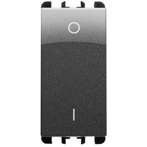 Interruttore bipolare 16a 1 modulo acciaio scuro urmet 10162ac