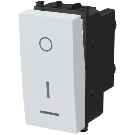 AIGOSTAR Interruttore bipolare 20A bianco compatibile anche con Vimar Plana