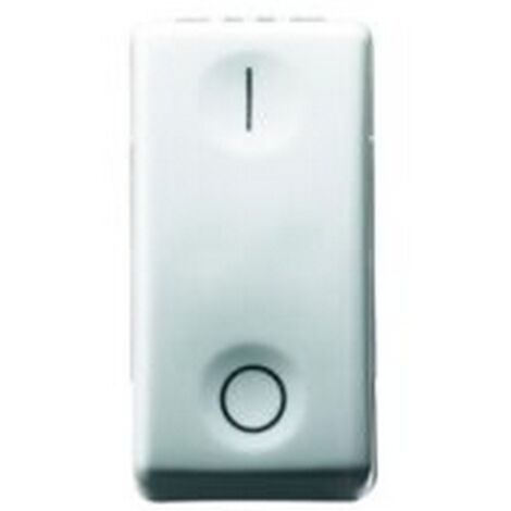 Interruttore Bipolare 250V ac 16AX, Neutro, Simbolo 0/I 1 Modulo System White