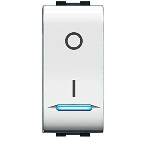 Interruttore Bipolare Illuminabile Mylife 16Ax ( ELETTROCANALI cod. ECL4015WH )