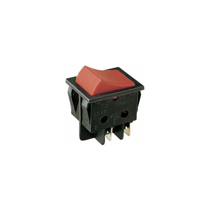Image of Interruttore bipolare Interruttore luce tipo Electro Dh Colore nero e rosso 11.405.CL/NR 8430552016556