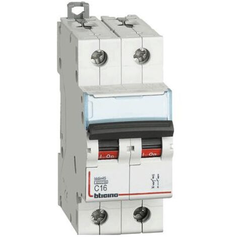 Interruttore Bticino magnetotermico 1P+N 16A 2 moduli FA81NC16