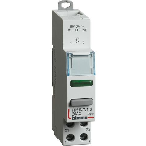 Interruttore con Led verde 1 modulo DIN Bticino FN51NAV110