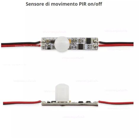INTERRUTTORE CON SENSORE PIR DI MOVIMENTO PER PROFILO LED