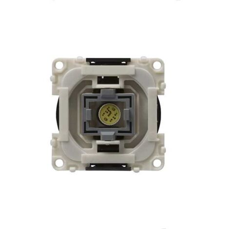 Interruttore con spia di controllo LED giallo 12V da pannello bianco