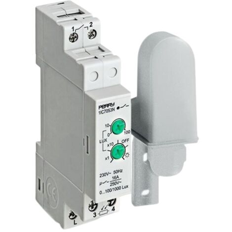Interruttore crepuscolare Perry 1 modulo 1NO 230V con sonda 1IC7053N