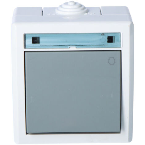 Interruttore della luce, montaggio superficiale, IP55, grigio, AQUANT