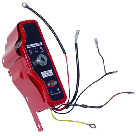 Interruttore di accensione elettrico con 2 pannelli a chiave per motori Honda GX340 GX390 da 11 CV e 13 CV.