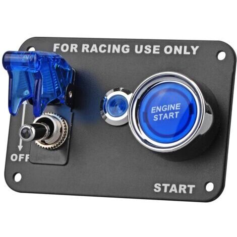 Interruttore di accensione universale DC12V 20A, interruttore per auto da corsa, interruttore di accensione 50A, interruttore a levetta di arresto rapido +20A per illuminazione
