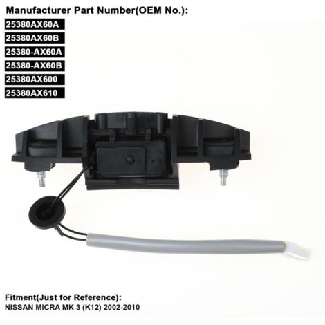 Interruttore di apertura del portellone posteriore per Nissan Micra 2002-2010 K12 25380AX60B