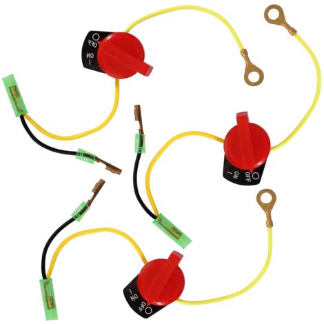 Interruttore di arresto motore 3 pezzi compatibile con GX110 GX120 GX160 GX200 GX240 GX270 GX340 GX390 Go Kart Mini Bike Tosaerba Saldatrice per tronchi